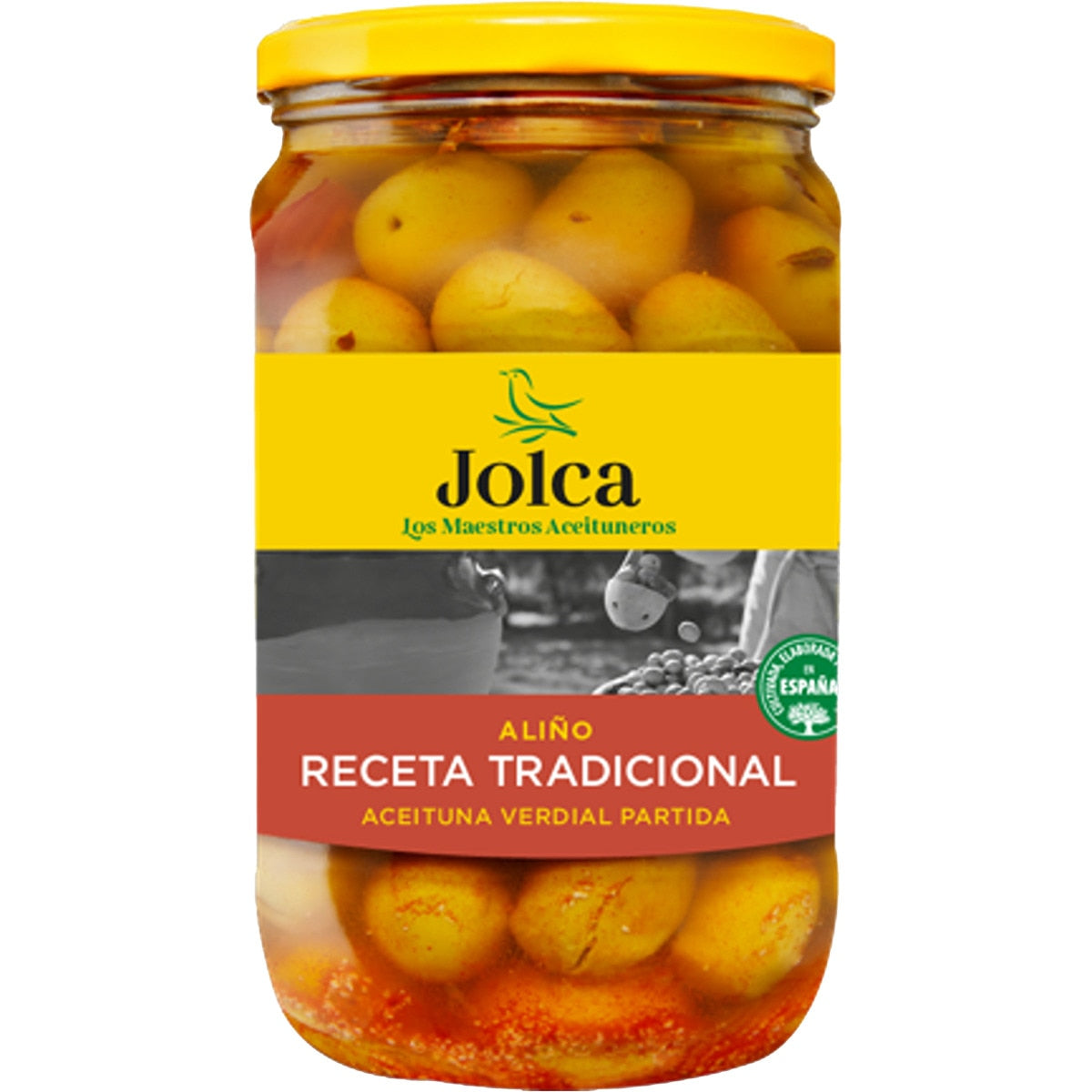 Cracked green olives traditional dressing JOLCA
