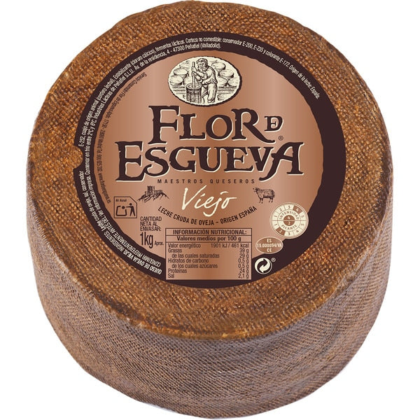 Aged sheep Cheese Cured from raw milk FLOR DE ESGUEVA