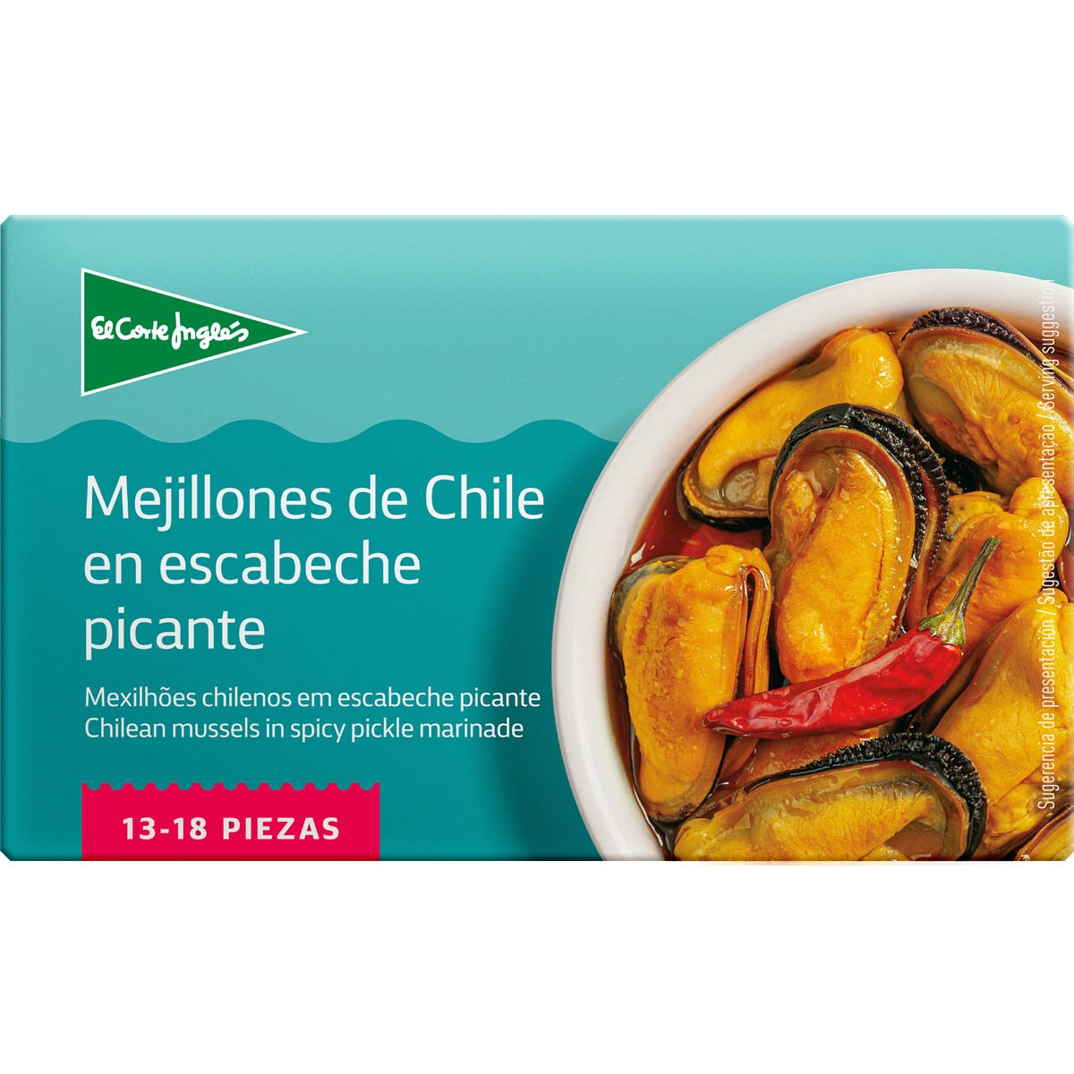 Gluten-free Spicy pickled Chilean mussels EL CORTE INGLES