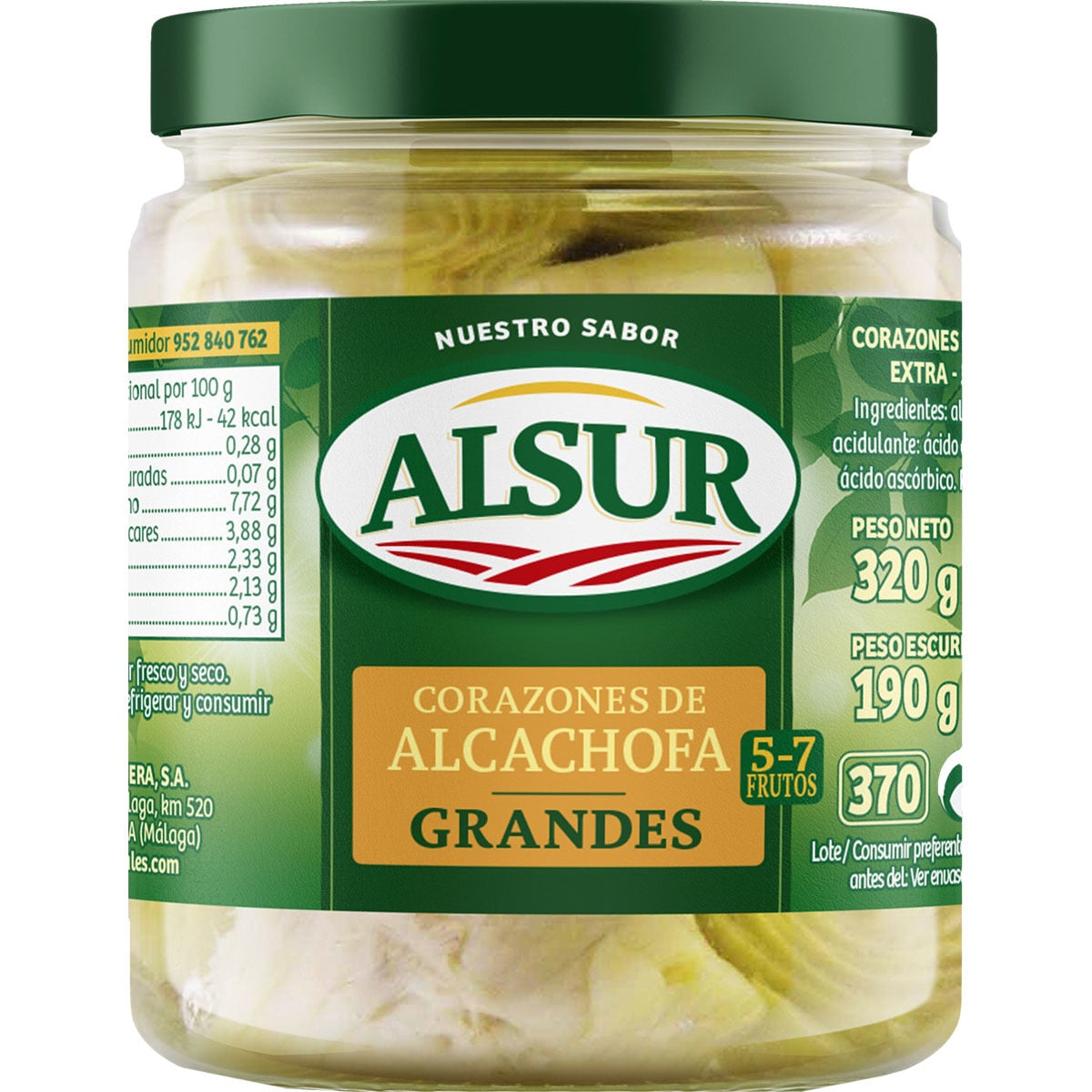 Large artichoke hearts ALSUR
