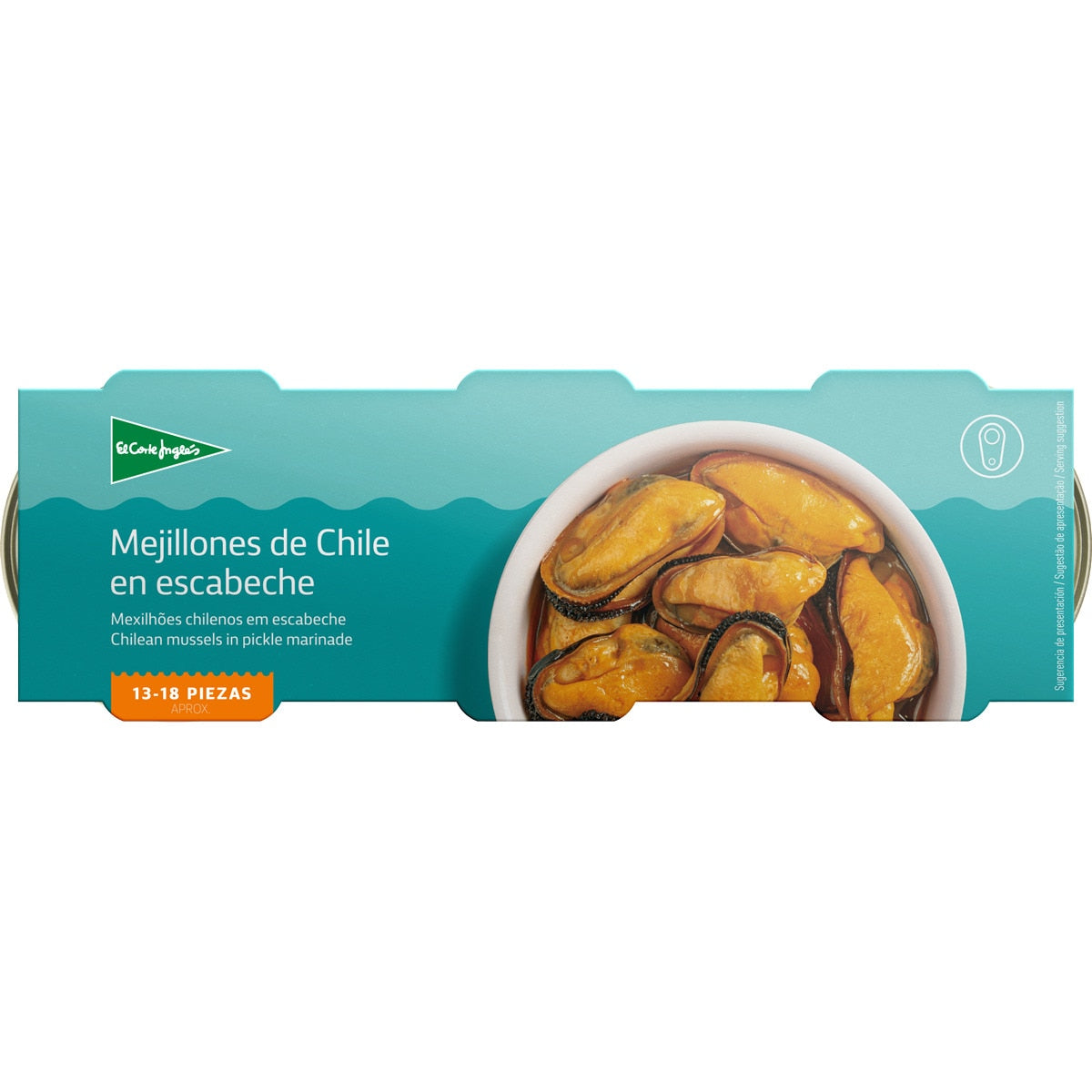 Gluten-free pickled Chilean mussels EL CORTE INGLES