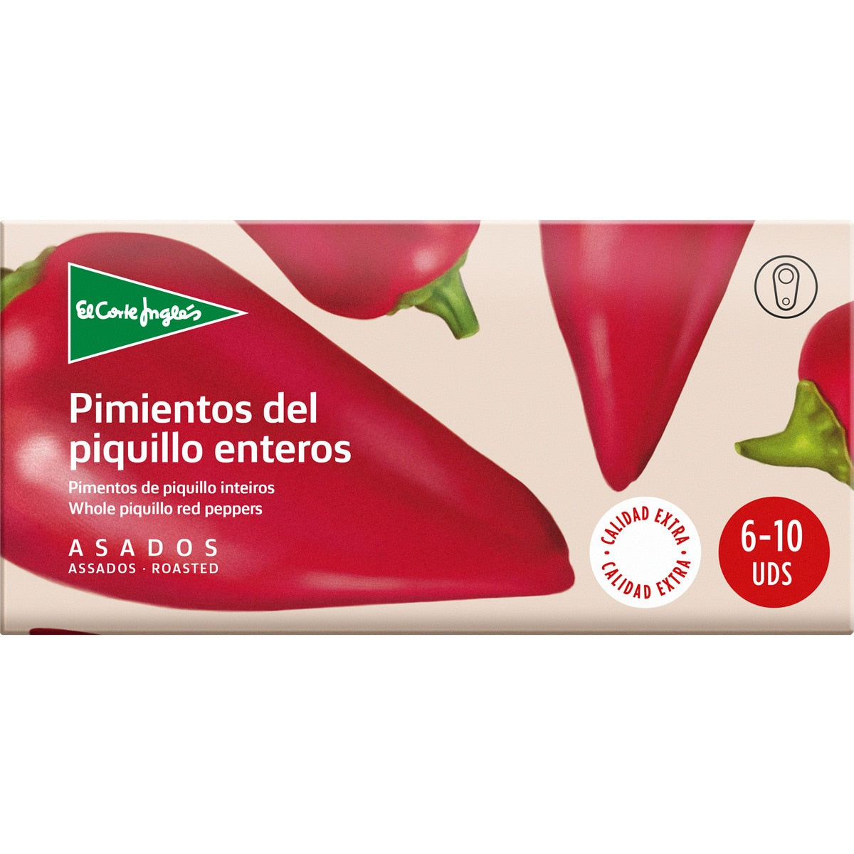 Extra roasted whole piquillo peppers EL CORTE INGLES