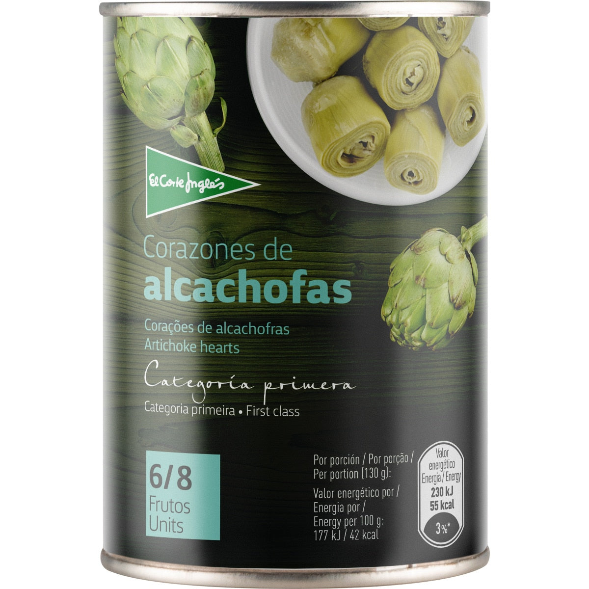 Natural artichoke hearts EL CORTE INGLES