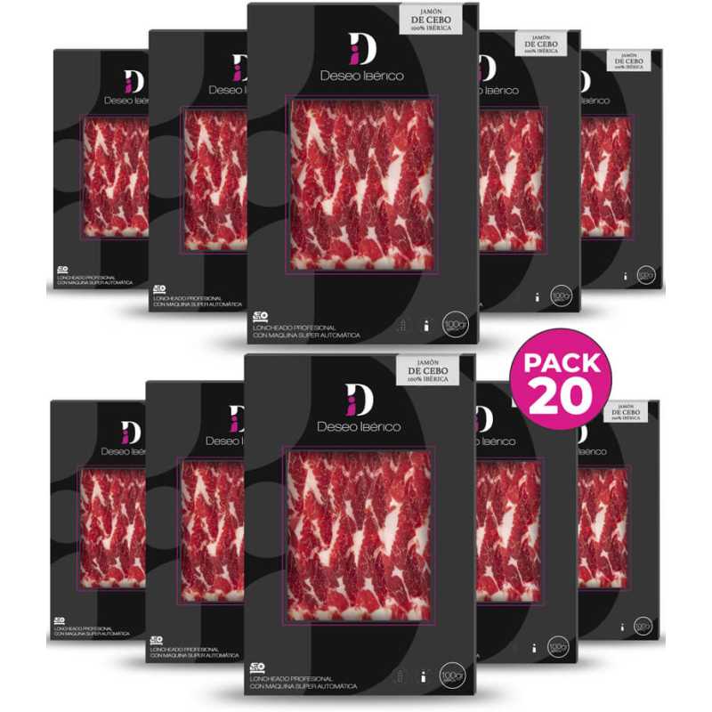 Sliced 100% Iberian Cebo Ham DESEO IBERICO + Ham Bones Gift Pack