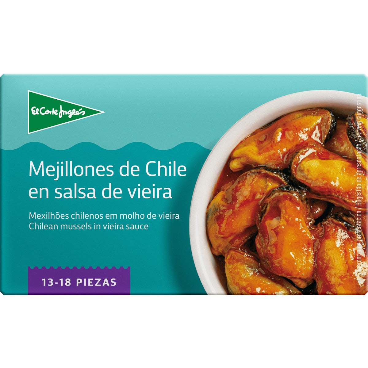 Gluten-free Chilean mussels in scallop sauce  EL CORTE INGLES