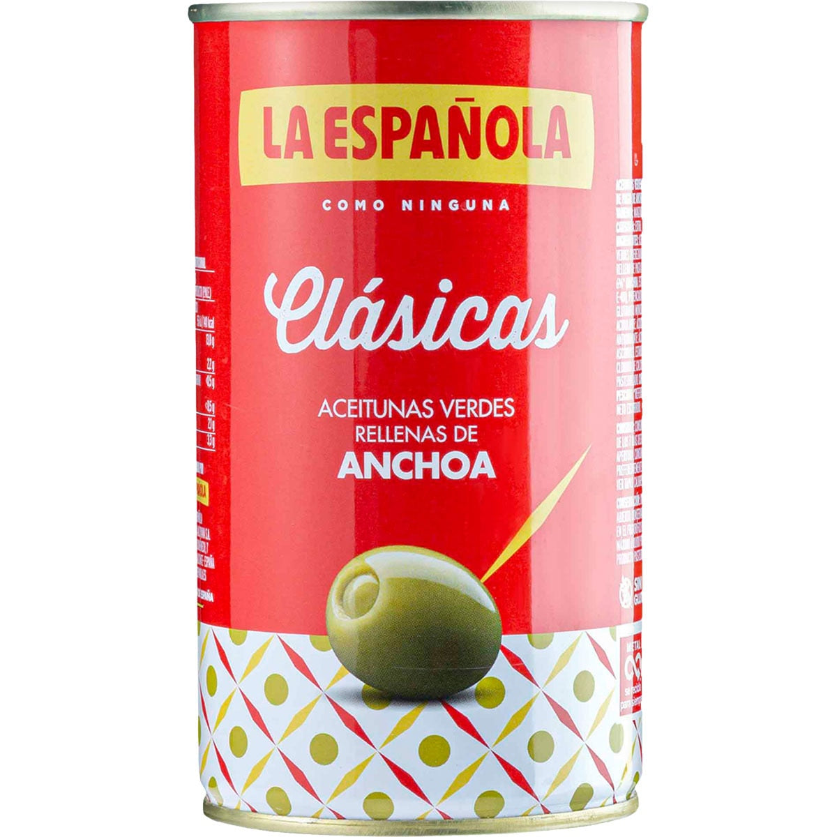 Classic anchovy-stuffed olives La Española