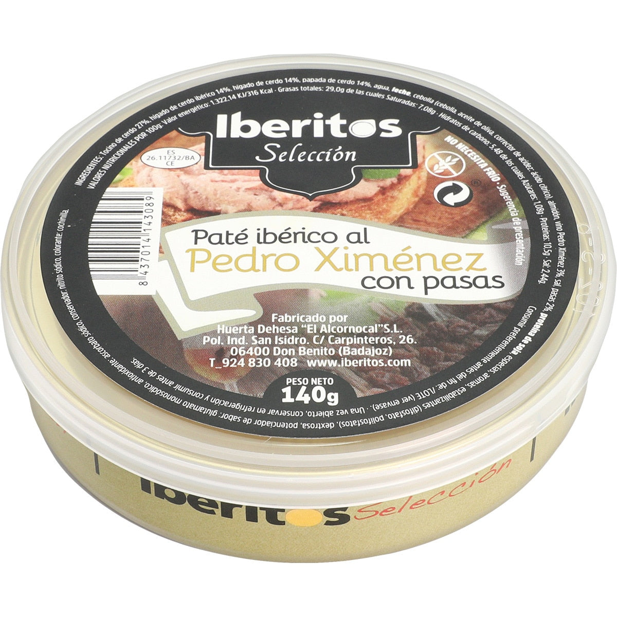 Iberian pork liver pâté with Pedro Ximénez and raisins IBERITOS