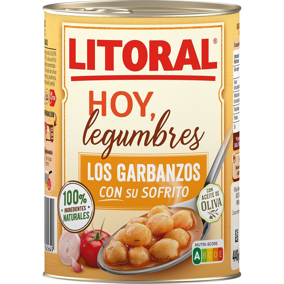 Hoy Legumbres, 
chickpeas with their gluten-free sauce     LITORAL