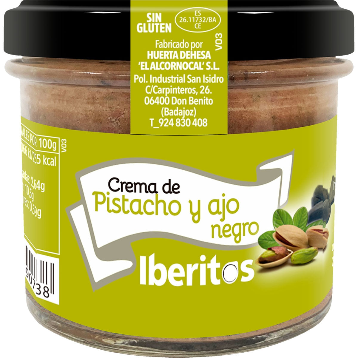 Gluten-free pistachio and black garlic pâté IBERITOS