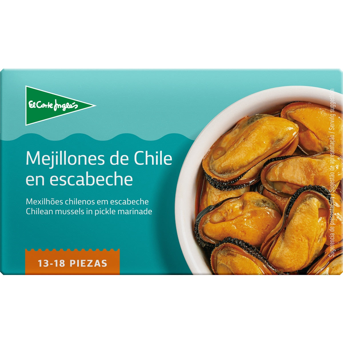 Gluten-free pickled Chilean mussels EL CORTE INGLES