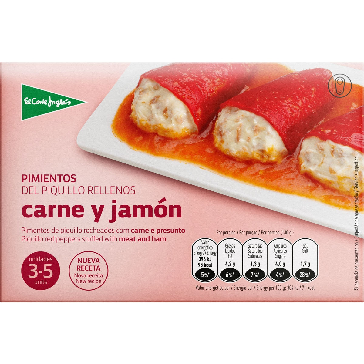 Piquillo peppers stuffed with meat and ham EL CORTE INGLES