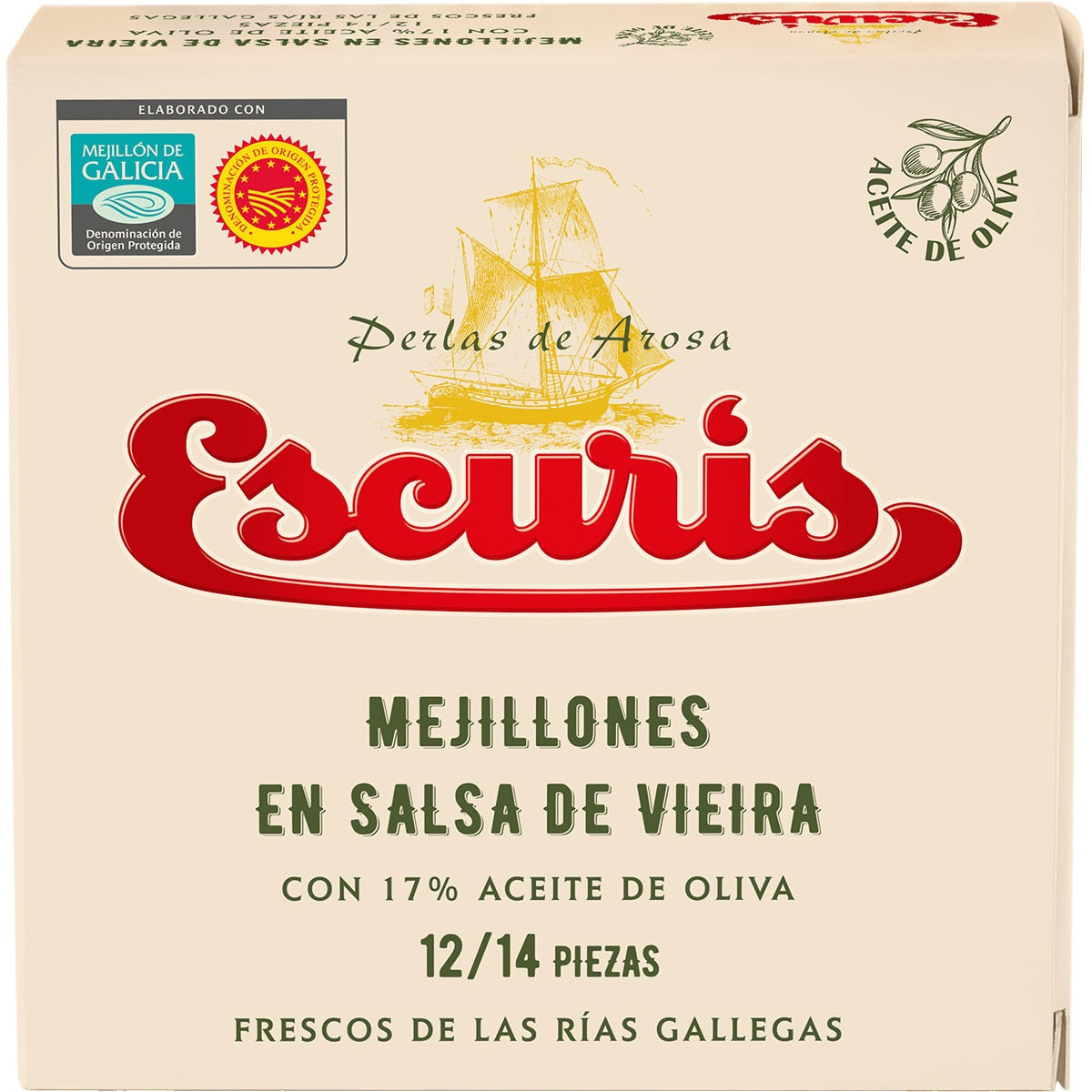 Mussels in scallop sauce from the Galician estuaries  ESCURIS
