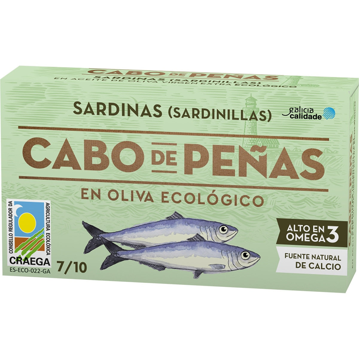 Sardines in organic olive oil CABO DE PEÑAS