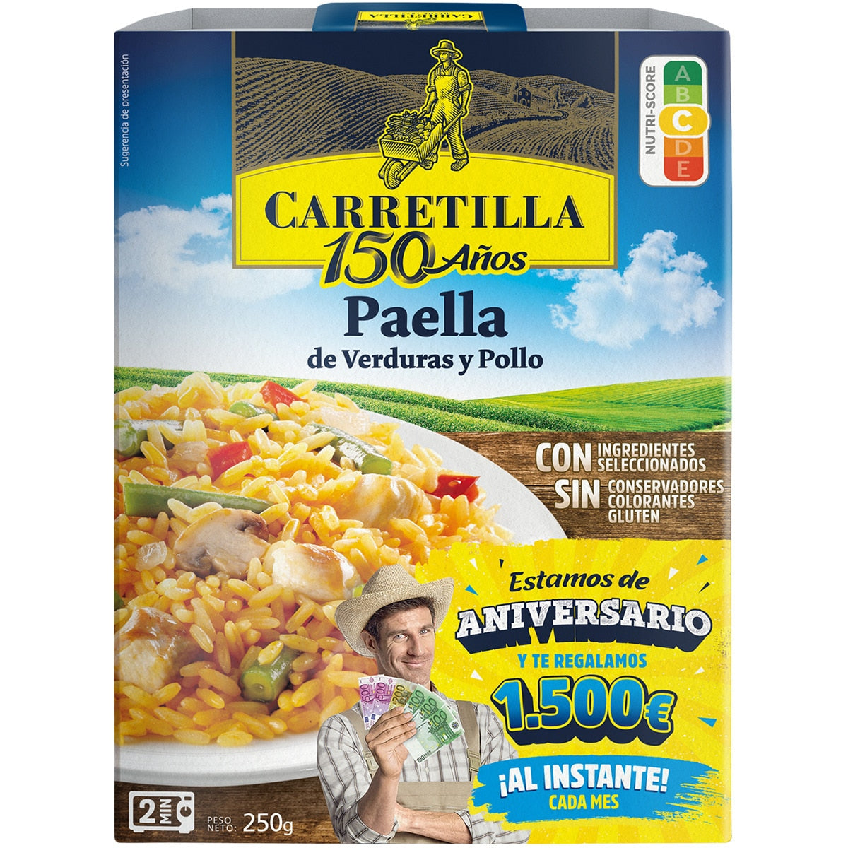 Vegetable and chicken paella  CARRETILLA
