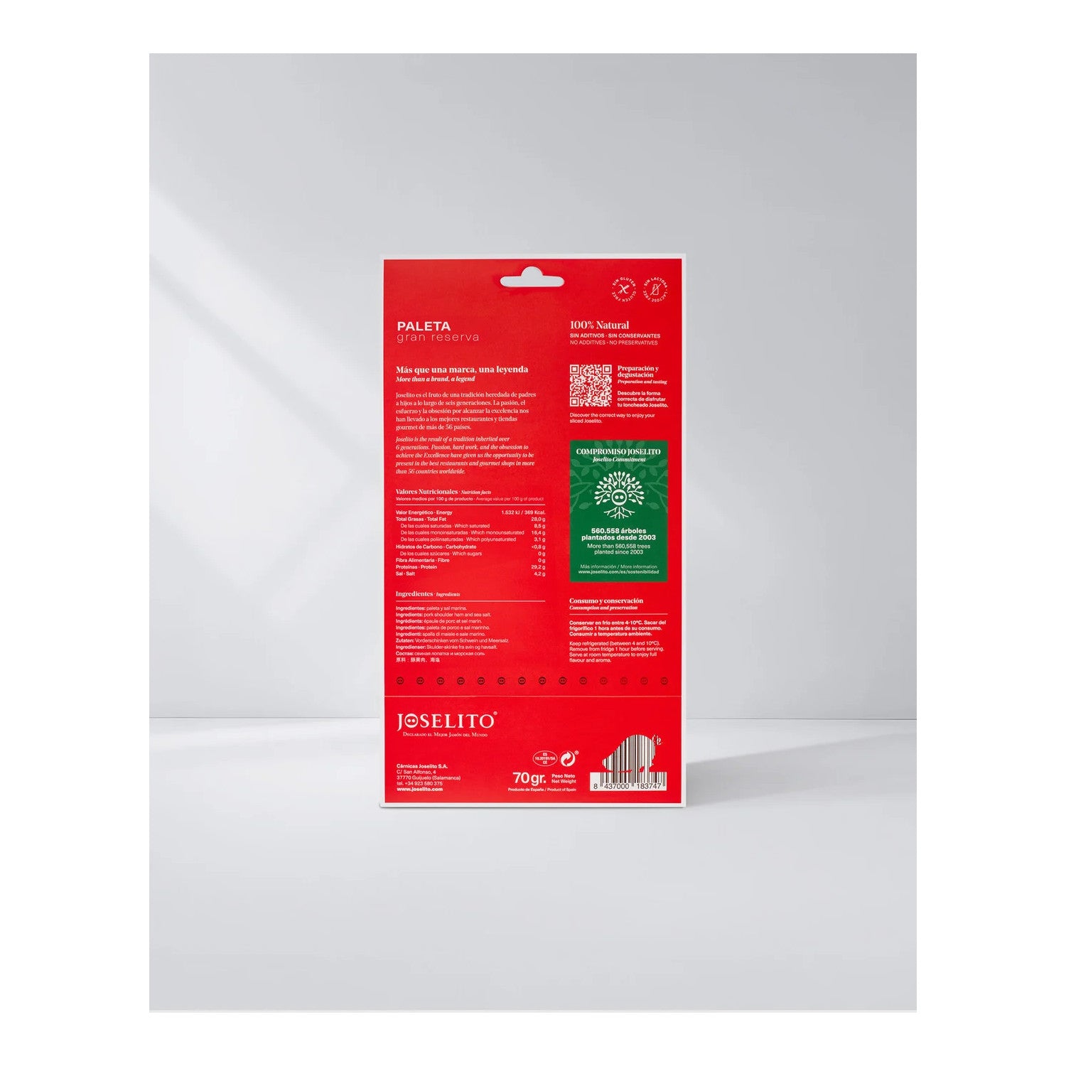 Joselito Gran Reserva 100% Iberian Shoulder Ham (70g)